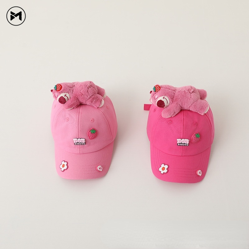 Mũ Lưỡi Trai Hình Chú Gấu Dễ Thương Cho Bé Gái 2-7 Tuổi