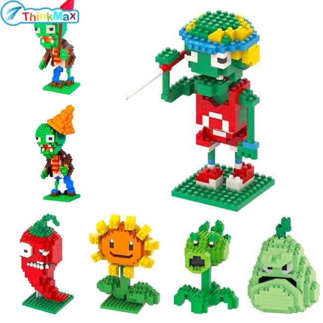 Bộ Đồ Chơi Lắp Ráp Plants VS Zombies Hoạt Hình Vui Nhộn Cho Bé