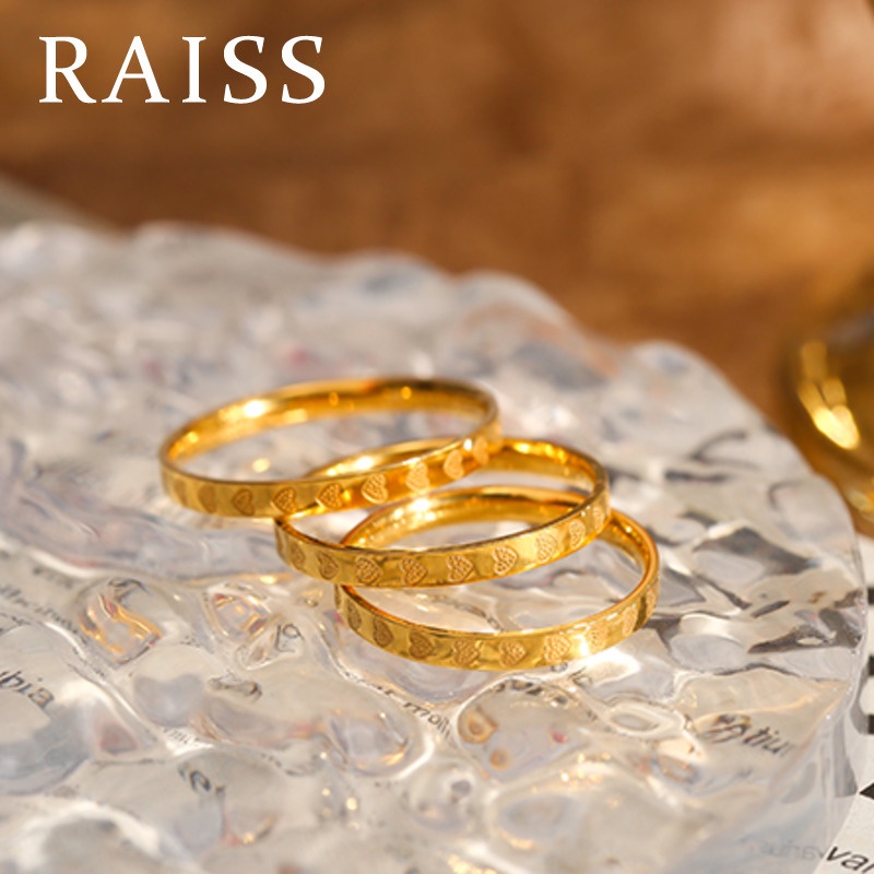 Toàn Bộ Nhẫn Titan Mạ Vàng 18k Hình Trái Tim Thời Trang Cho Nữ