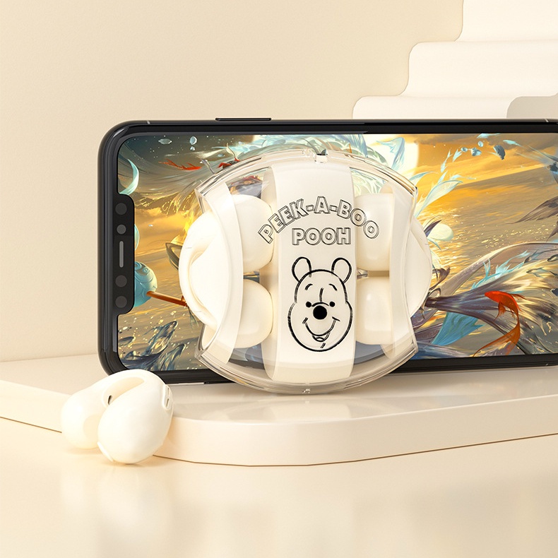 Tai Nghe Nhét Tai Không Dây Bluetooth 5.3 Xương Disney Q52 Hình Gấu Pooh Lotso Mickey Ngoài Hành Tinh Pin Âm Thanh HiFi Chất Lượng Cao