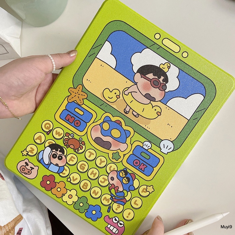 Bao Da Máy Tính Bảng In Hình Shin-chan Thời Trang Cho Ipad 10.2 Ipad 10Th Mini 6 Ipad 9.7 Air 10.9 Pro 11 / Ipad 12.9 Ipad 9Th Ốp