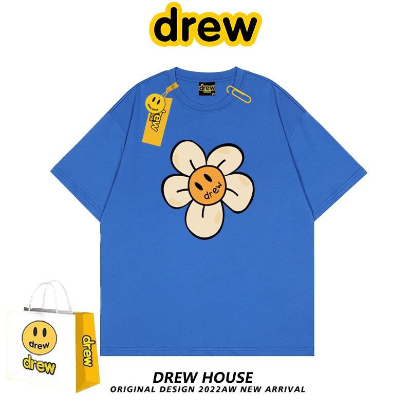 Áo Thun Ngắn Tay in Chữ "Mặt Cười / Hoa Hướng Dương" Thời Trang Mùa Hè Cho Nam Nữ