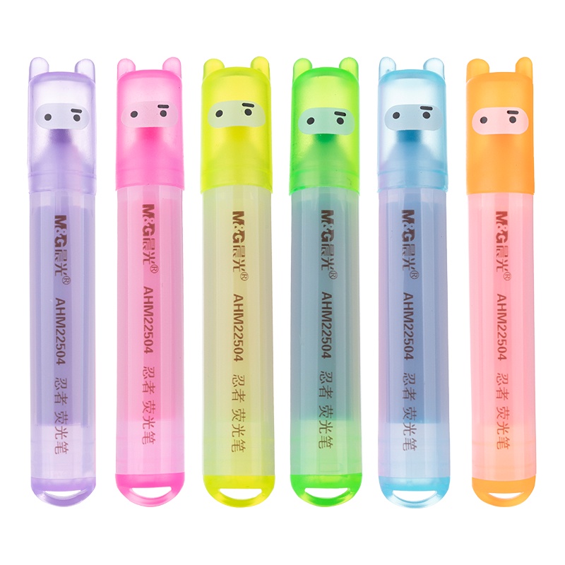 Hộp 6 bút dạ quang mini M&G 6 màu dễ thương