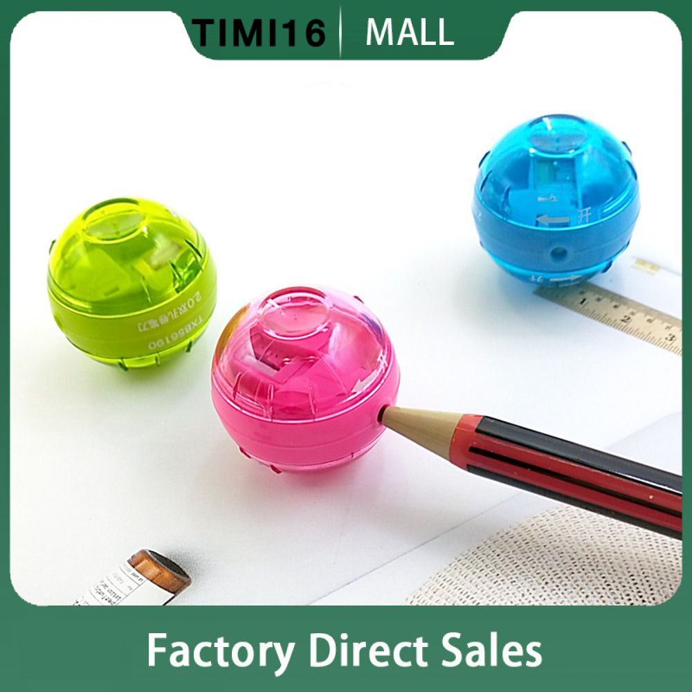 Dụng Cụ Gọt Bút Chì Hai Lỗ 2.0 Dành Cho Trẻ Em Học Sinh Tiểu Học Máy Bào Chì Tự Động Hình Cầu Dụng Cụ Gọt Bút Chì -timivn