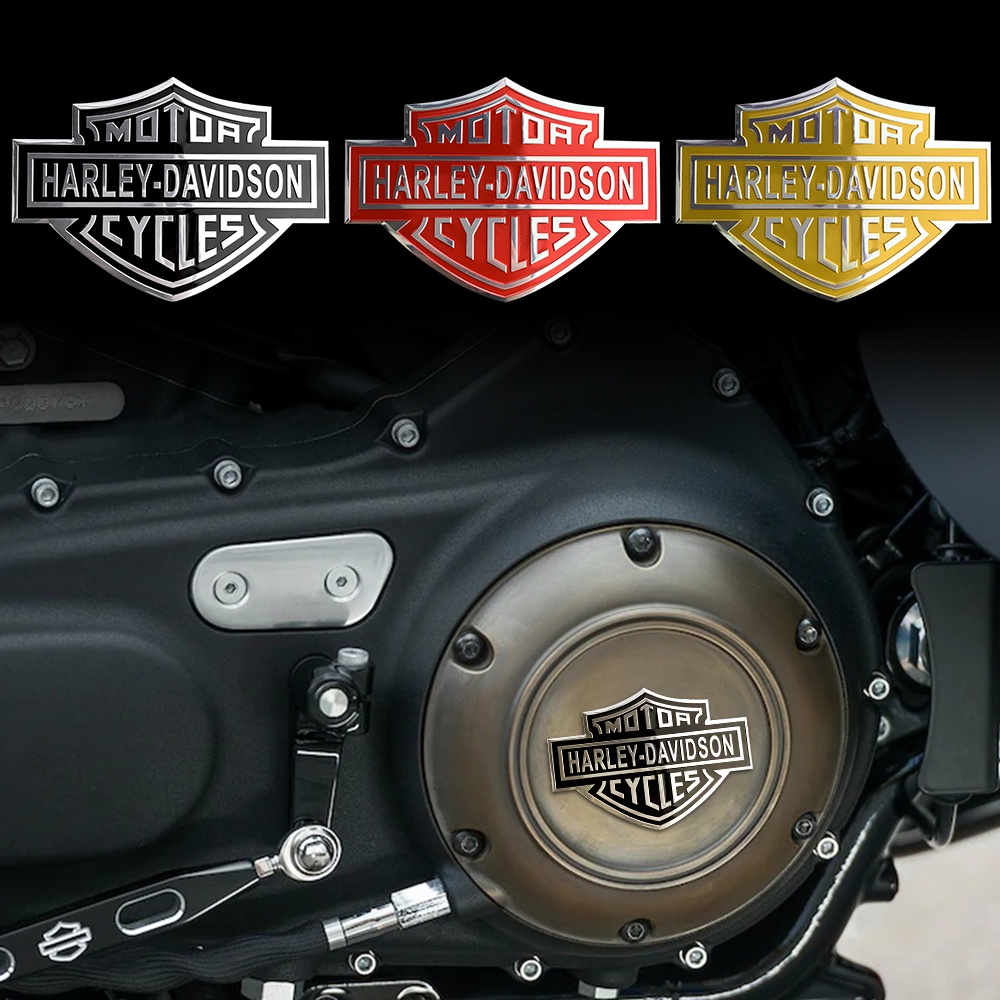 Miếng Dán Logo Harley Davidson 3D Bằng Kim Loại Trang Trí Mũ Bảo Hiểm