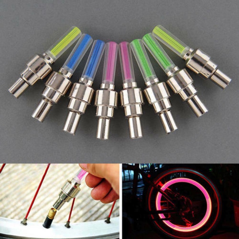 1 Cặp Đèn led Gắn Căm Xe Đạp Leo Núi Chạy Bằng Pin