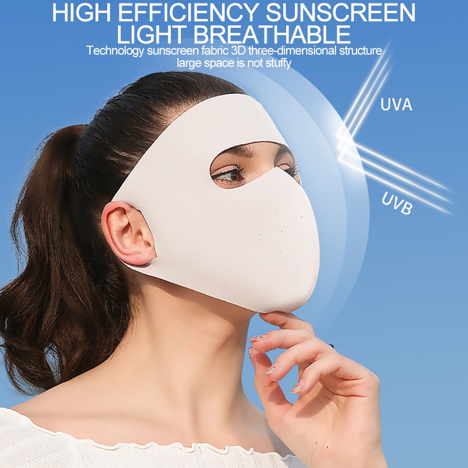 Khẩu Trang GTUBIKE Lụa Lạnh Không Đường May Chống Tia UV Thoáng Khí Thời Trang Mùa Hè Cho Nữ