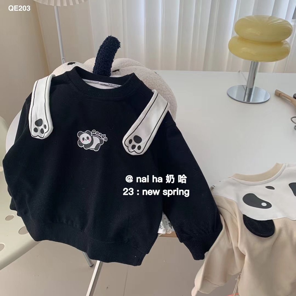 Áo Sweater Hình Gấu Trúc Phong Cách Đường Phố Thời Trang Xuân Thu Mới Cho Bé Trai