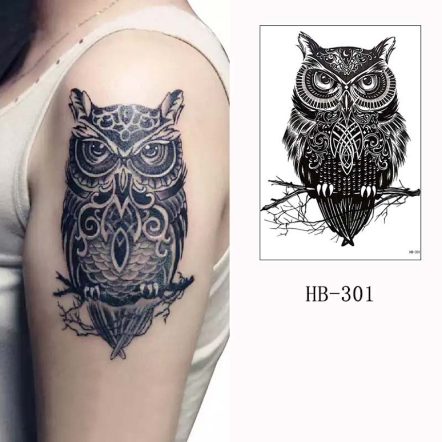 Hình Xăm Dán Tạm Thời Hình Đại Bàng / Sư Tử / Hổ / Gấu Rừng Chống Thấm Nước Trang Trí Nghệ Thuật Cơ Thể Nam