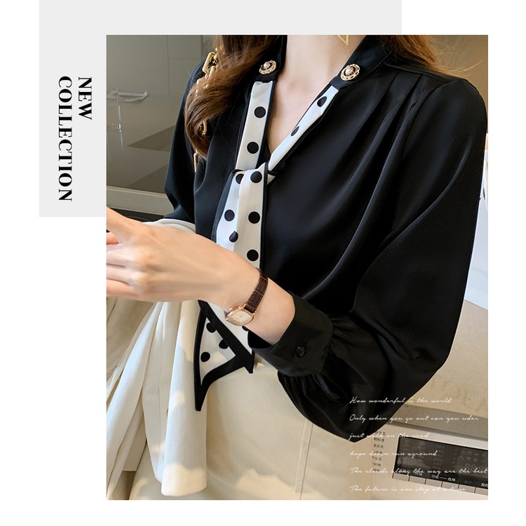 Áo Sơ Mi Nữ Dài Tay Cổ Bẻ Thời Trang Hàn
