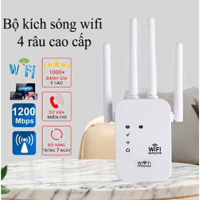 [SALE MẠNH] Wifi 4 Râu Ăng Ten Phát Xuyên Tường Chuẩn N Tốc Độ 300mbps Màu Trắng Bộ Kích Sóng Wifi Thu Phát Mở Rộng Sóng | BigBuy360 - bigbuy360.vn