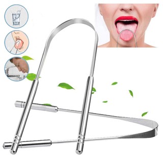 Oral tongue coating scraper Stainless Steel Cleaning Oral Tongue Scraper Adult Manual Tongue Coating Scraper Set