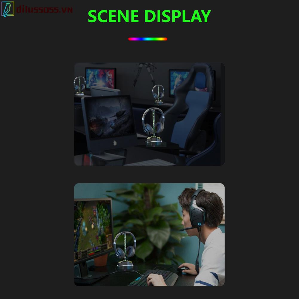 Giá Đỡ Tai Nghe Gaming Có Đế Đèn LED Dành Cho Tất Cả Các Dòng Tai Nghe