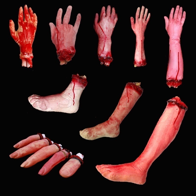 Đồ Chơi Hình Bàn Tay Gãy Máu Trang Trí Halloween