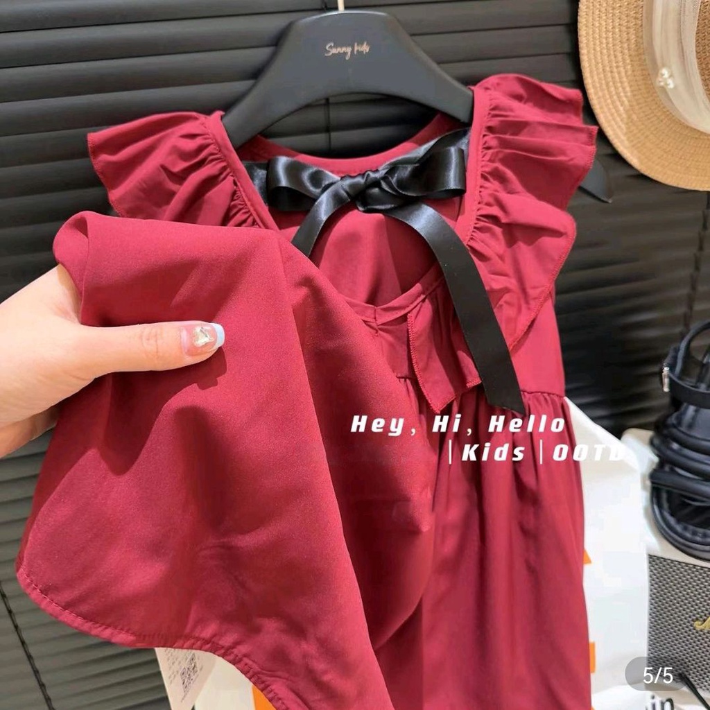 Hàng Có Sẵn Đầm Hai Dây Mùa Hè Phong Cách Hàn Quốc Ngọt Ngào Thời Trang Cho Bé Gái