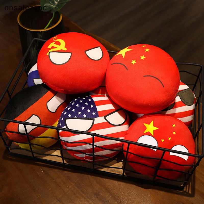 Onsale 10cm country ball đồ chơi sang trọng ba lanball mặt dây chuyền countryball nhồi bông trẻ em búp bê mới