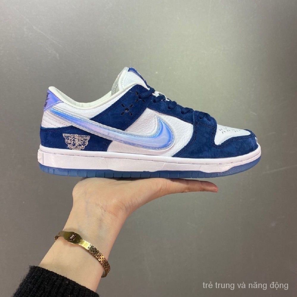 Giày Trượt Ván Cổ Thấp Màu Xanh Dương Đậm 5K3I Slam dunk SB