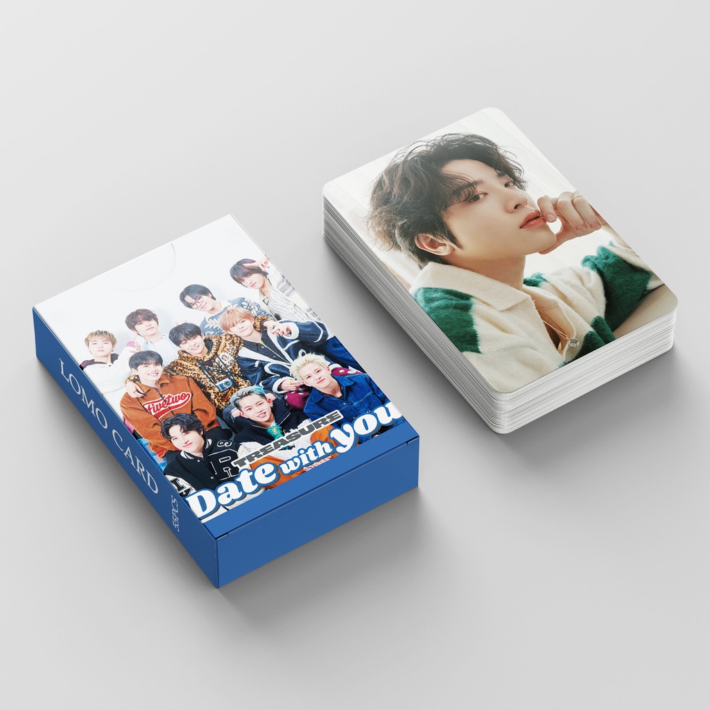 55pcs/box TREASURE Photocards Album Date With You Lomo Cards Kpop Postcards LETAOTAO2023