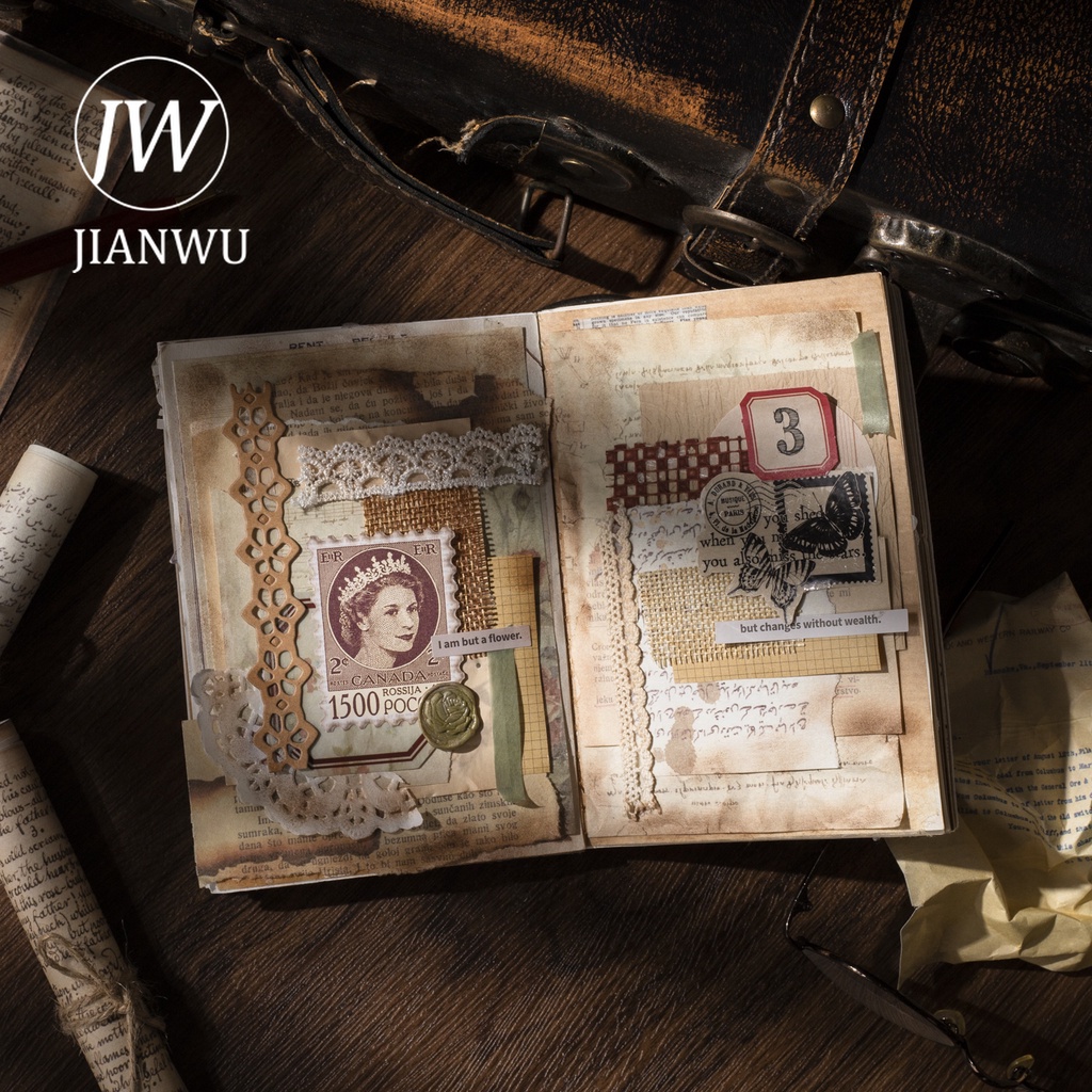 Set 30 Tờ Giấy Viết Chữ Tiếng Anh Phong Cách Vintage Sáng Tạo DIY