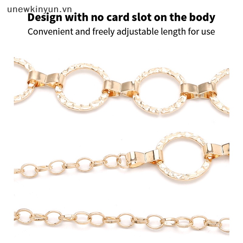 Thắt Lưng Dây Xích Tròn Bằng Kim Loại Thời Trang Thanh Lịch Cho Nữ