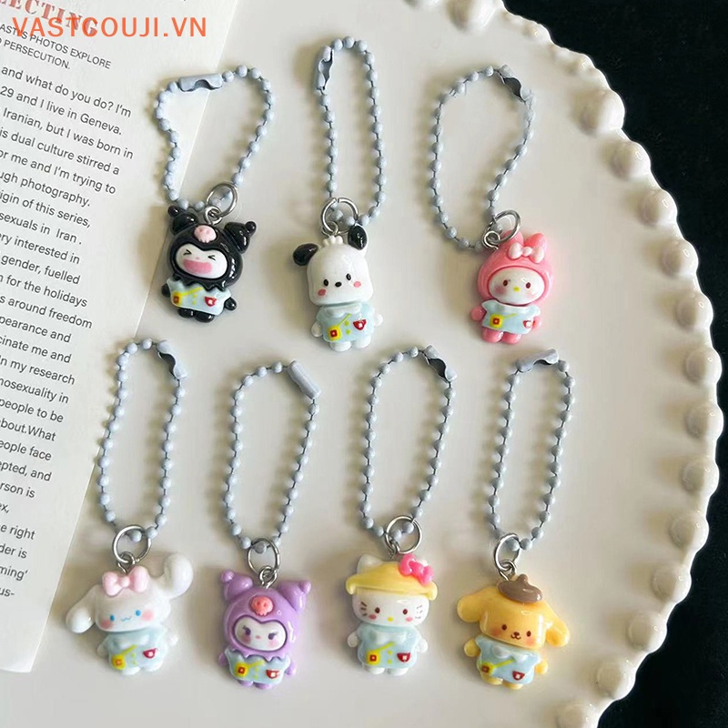 Vastji cartoon keychain dễ thương kawaii móc khóa linh vật chìa khóa chuỗi bi chìa khóa quà tặng nhỏ cô gái đồ chơi ba lô mặt dây chuyền trang sức quà tặng vn