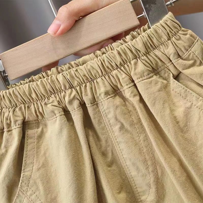 Quần short cotton dài cho bé trai - đáy thoáng khí và thời trang mùa hè