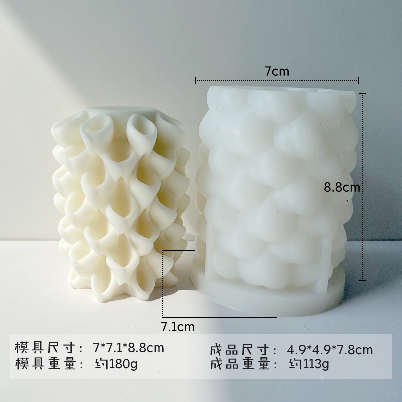 Khuôn silicone Làm Nến / Xà Phòng Hình Học diy