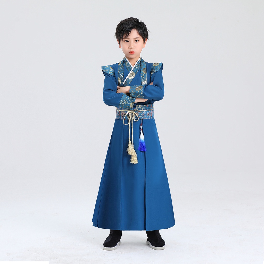 Bộ Đồ Hán Phục Phong Cách Trung Hoa Cao Cấp Cho Bé Trai