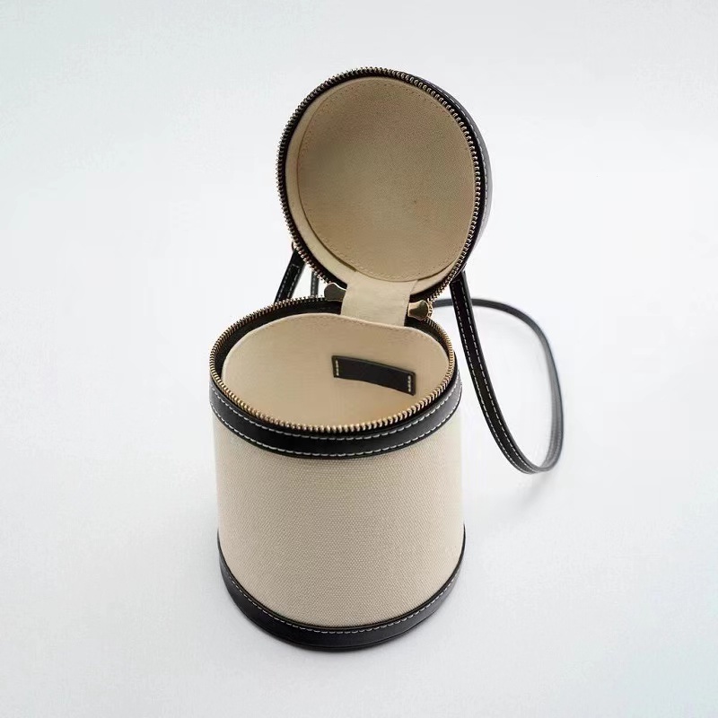 Zara sản phẩm mới túi nữ hit màu tròn mini single shoulder messenger bucket bag 6802910 202