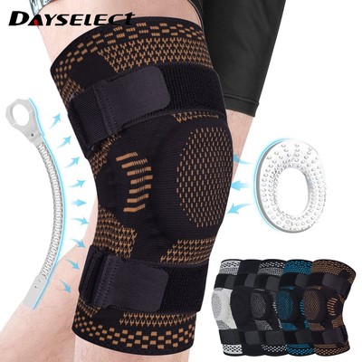 Dayselect miếng đệm đầu gối thể thao để giảm đau đầu gối khum nước mắt phục hồi chấn thương với bộ ổn định bên patella gel hỗ trợ đầu gối tay áo nén