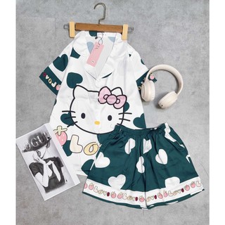 (Chubby Bigsize) Bộ Pijama Lụa đùi Bigsize 50-95kg BD04