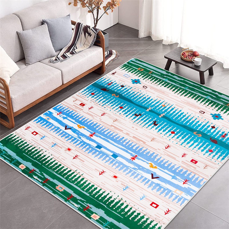 Bắc âu retro thảm phong cách dân tộc phòng khách thảm trang trí 80 * 120cm thảm hình chữ nhật