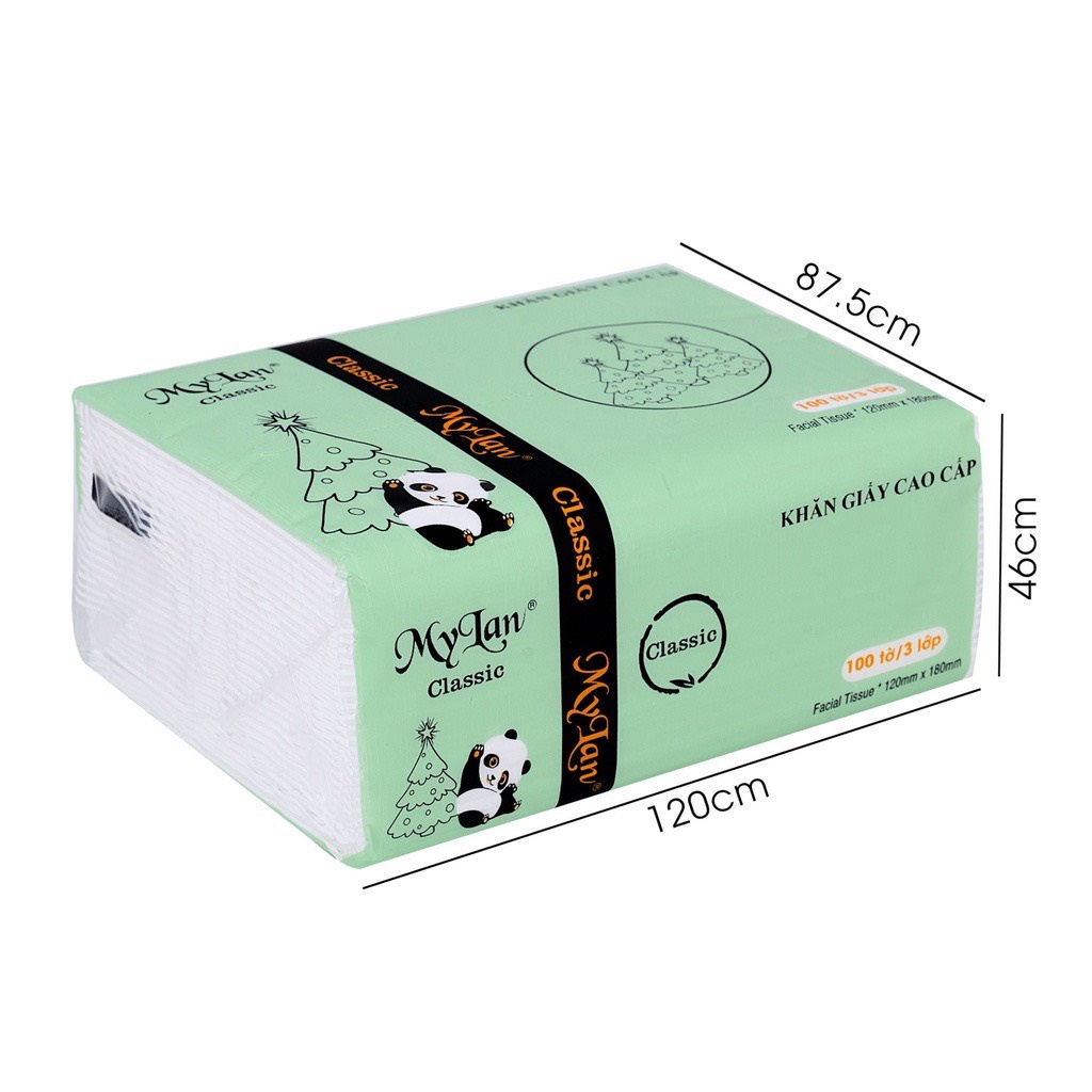Thùng 30 Gói Giấy Ăn MyLan, Giấy Rút Cao Cấp 3 Lớp 300 Tờ/ Gói