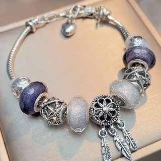 Pan's same blue starry sky shop dream net bracelet diy dream catcher tua mặt dây chuyền cặp đôi vòng tay sen department