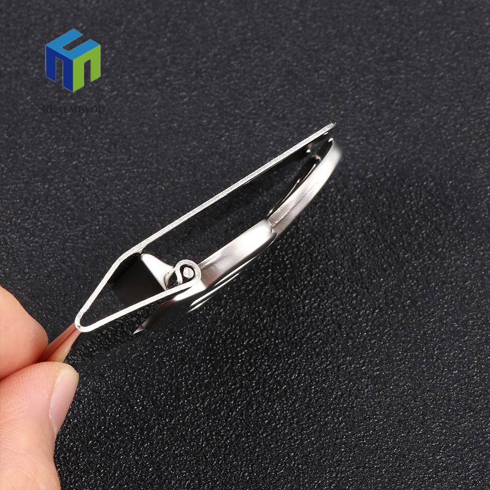 Giá Đỡ Kẹp Tiền / Thẻ Tín Dụng Bằng Thép Không Gỉ Thiết Kế Hình Tờ Tiền