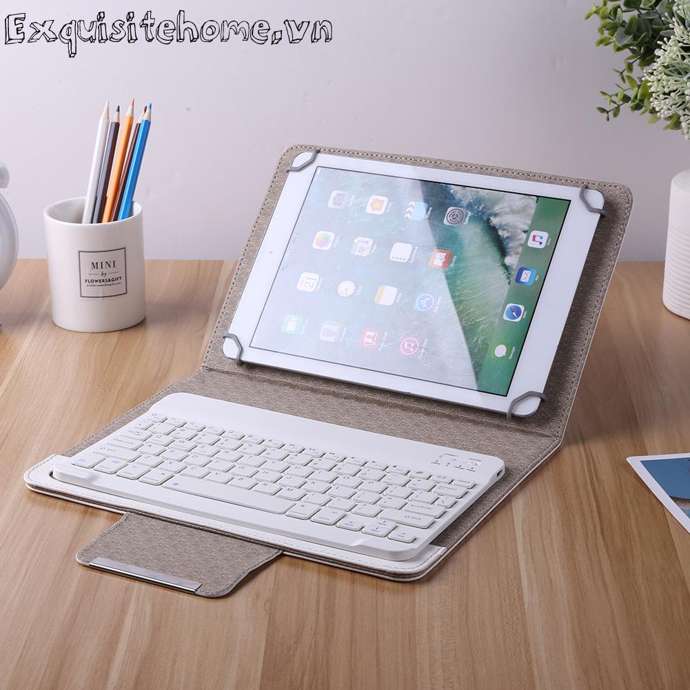 Bàn phím tương thích bluetooth không dây cho máy tính bảng 9 10 inch bao da pu stan