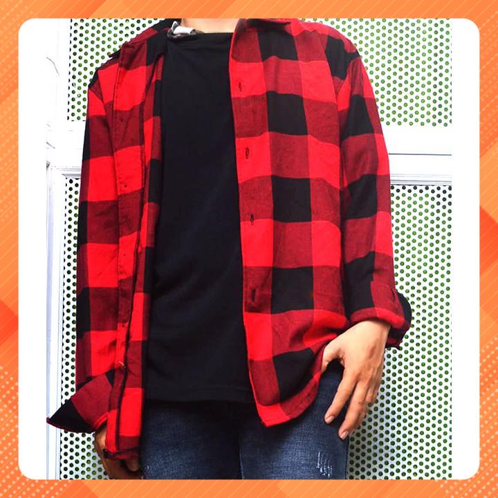 Sơ mi Flanel Cổ Vest Unisex