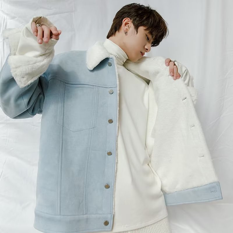 Set Áo Khoác Vest Và Quần Dài Thời Trang Màu Sắc Tương Phản Cho Nam