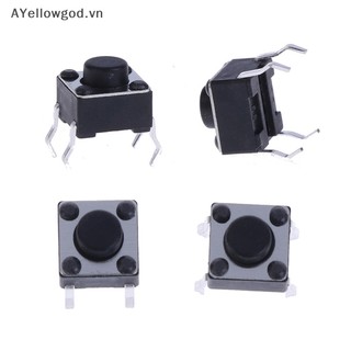 Ayellowgod 20 cái mini micro momentary push button switch 6 5mm 4 pin on / off vn