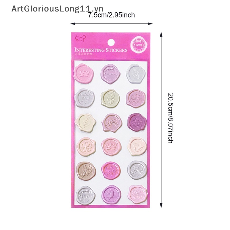Artgloriouslong wax seal stickers cho đám cưới phong bì lời mời phong bì con dấu sticker cho bé tắm sinh nhật vòi hoa sen cô dâu.