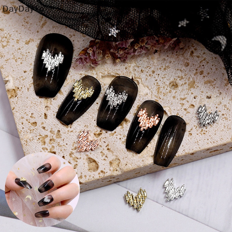 Daydayto 10 cái diy glitter 3d nail art trang trí hạt hợp kim rhinestone charm mẹo dễ thương.