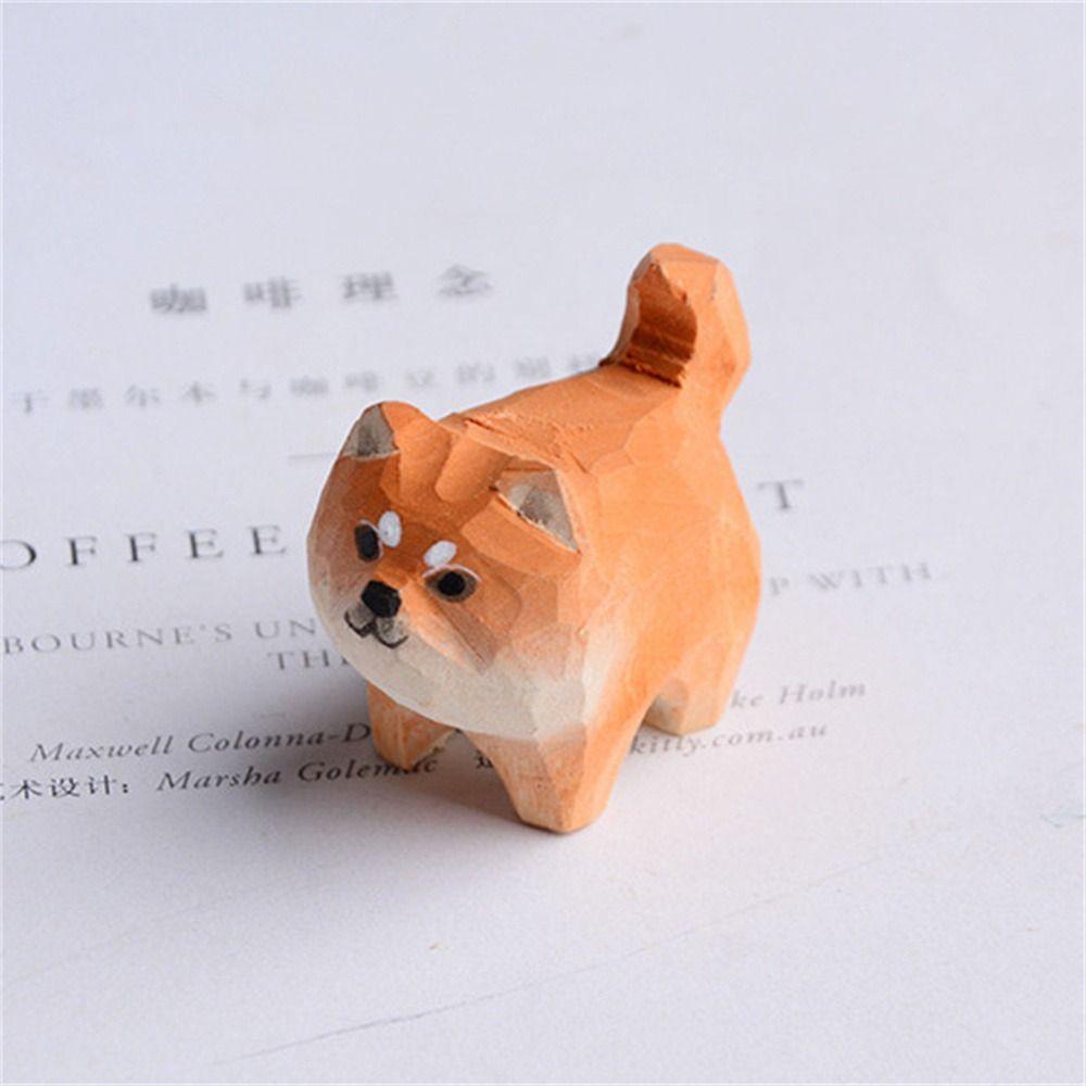 Móc khóa MMULCK chạm khắc gỗ hình động vật/ chú chó akita husky thời trang kawaii làm quà tặng cho sinh viên