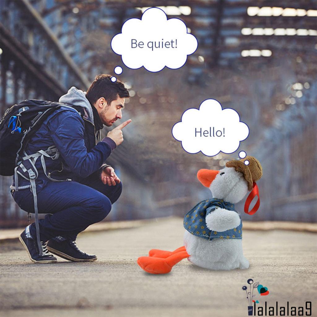 La-belectric Đồ Chơi Búp Bê Vịt Biết Nói Bằng Giọng Nói Nhung Sống Động Trang Trí Búp Bê