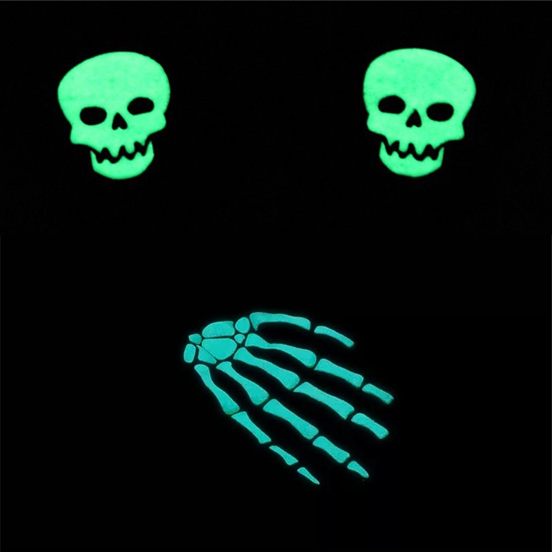 Warmom trẻ em trẻ em găng tay halloween găng tay đầu lâu phát sáng