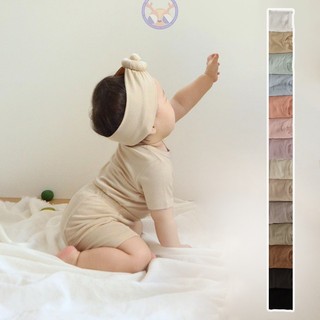 Korea kids pyjamas không tay bộ đồ bé trai bé gái bottoming air suit quần áo mùa hè