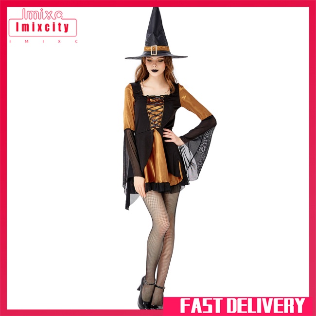 Imixcity 1 100% polyester masquerade show cosplay ladies vampire witch costume