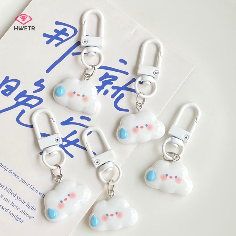 Móc khóa đám mây HWETR dễ thương phong cách thời trang treo chìa khóa ô tô/ túi xách sáng tạo cho nữ