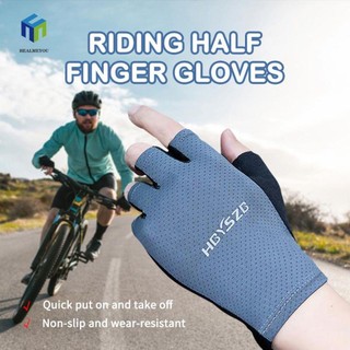 Healmeyou găng tay nửa ngón sốc-hấp thụ thiết bị đi xe đạp ngoài trời silicone chống nắng găng tay màn hình cảm ứng không ngón