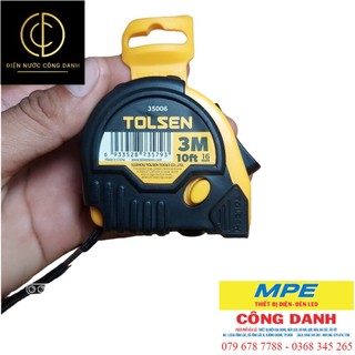 Thước cuộn thước kéo vỏ bọc cao su tolsen 3m, 5m, 8m, 35006, 35007, 35008