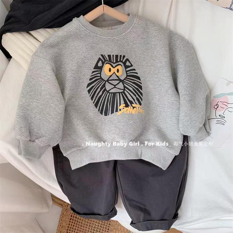 90-140cm Họa Tiết Tuyệt Vời Phiên Bản Hàn Quốc Thu Đông Mới Bé Trai Bé Gái Áo Thời Trang Trẻ Em Bé Dài Tay Áo Chui Đầu Đẹp Trai